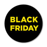 Black Friday Sale rudesticker til vinduet Ø32 (Gul)