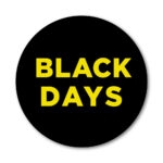Black Days Sale rudesticker til vinduet Ø32 (Gul)
