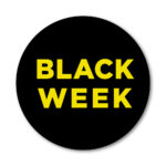 Black Week Sale rudesticker til vinduet Ø32 (Gul)
