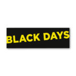 Black Days vinylstreamer til vinduet (Gul)