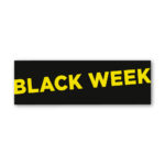 Black Week vinylstreamer til vinduet (Gul)