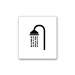 Bad Piktogram – Hvid 180x200 mm