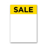 Gul SALE skilt A3 - Karton 300 g - 297x420 mm. kasse med 50 ark.