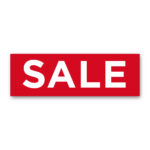 Rød SALE vinylstreamer 90x29 cm. – pris pr. stk.