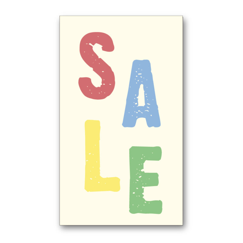 SALE Color vinylstreamer 40x70 cm. – pris pr. stk.