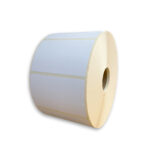 Hvid Thermo etiket 100x60 mm - rulle med 1.000 stk.