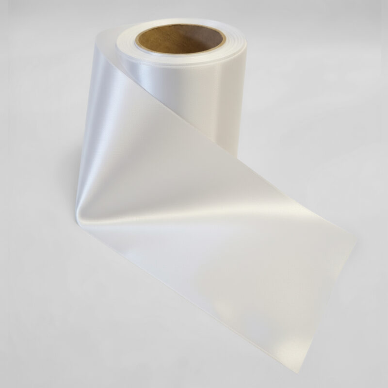 F01 Hvid-SOFT Poly Satinbånd 75 mm.