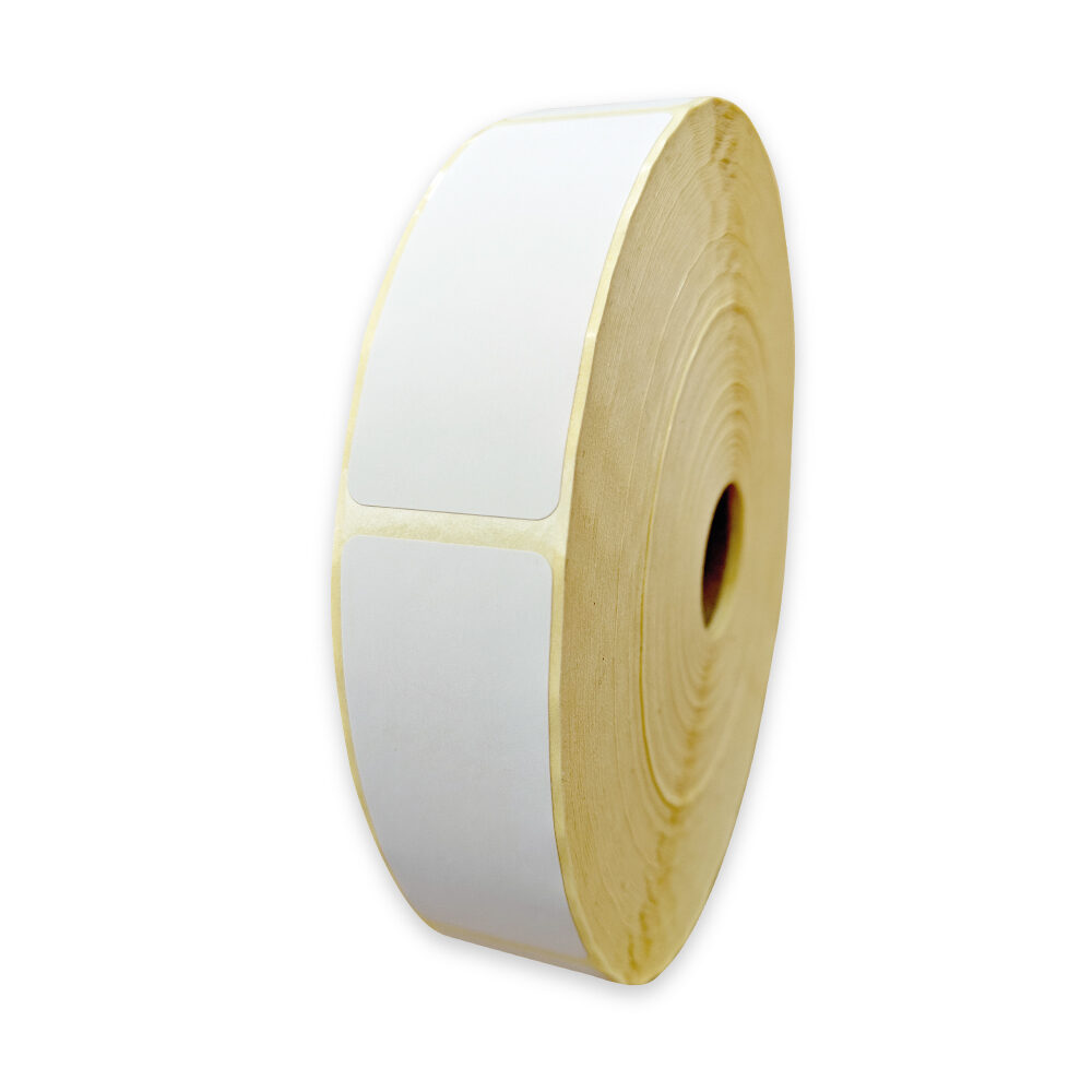 Hvid termo etiket 30x70mm rulle med 2.100 stk.