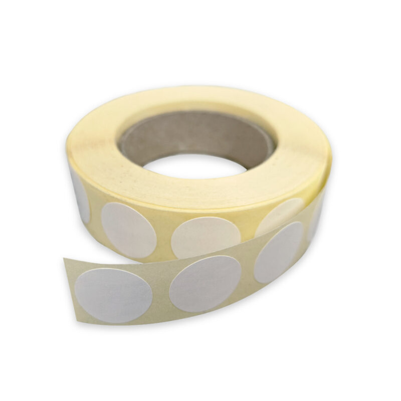 Hvid Rund Etiket – Ø16mm Halvblank Papir med 1000 stk.