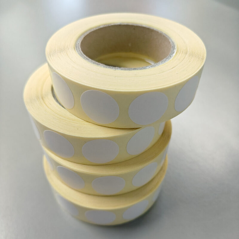 Hvid Rund Etiket – Ø16mm Halvblank Papir med 1000 stk.