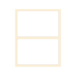 Hvid papiretiket 37x23 mm – Rulle med aftageligt lim.
