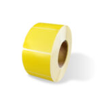 Gul Indfarvet Termo Etiket 40x32 mm neutral