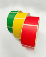 36 x 57 mm rød thermo etiket m. perf