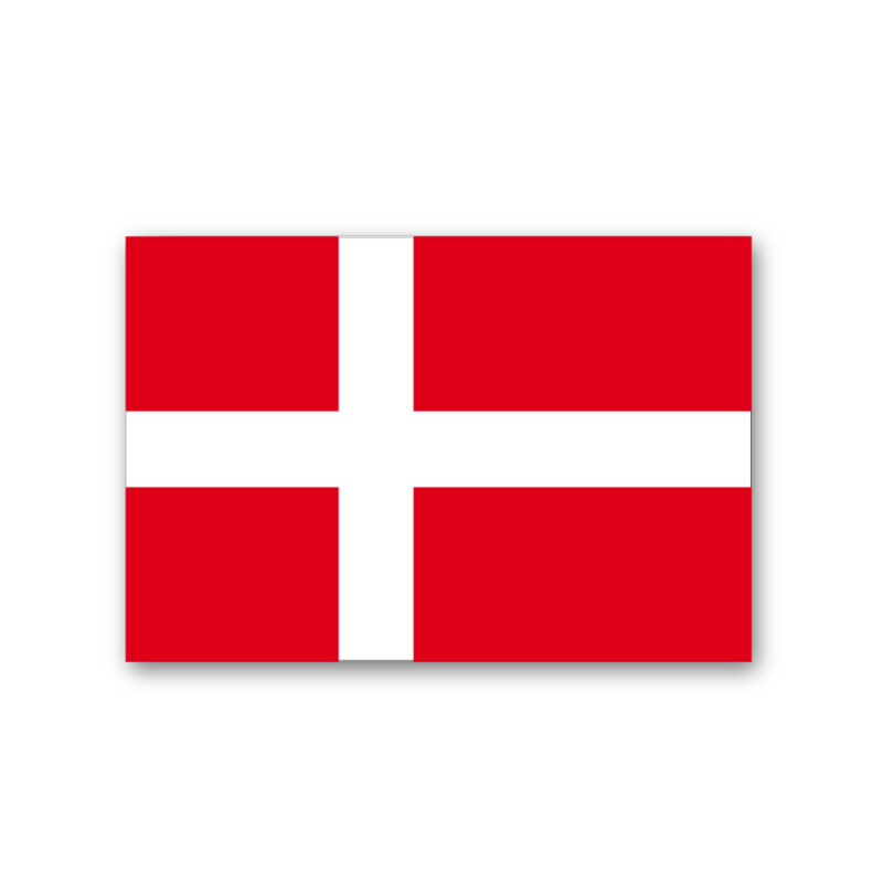 Dannesbro flag Vinyl 17x25 cm - Rektangulær